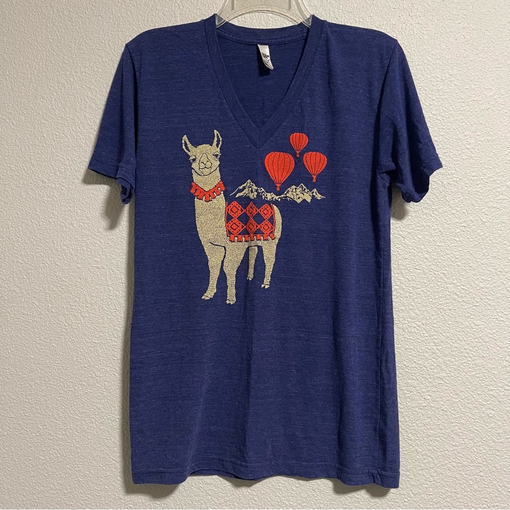 ModCloth | American Apparel | Llama V-Neck Tee Shirt